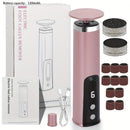 Dispositivo de Pedicura para el Hogar, Ajuste Multivelocidad, Recargable USB, 1200mAh, Dorado Rosa