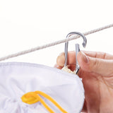 1 Pieza, Bolsa De Almacenamiento De Tela Con Clip De Malla Con Mosquetones, Organizador Colgante De Pared O Armario De Gran Capacidad, Para Suministros De Oficina Y Hogar