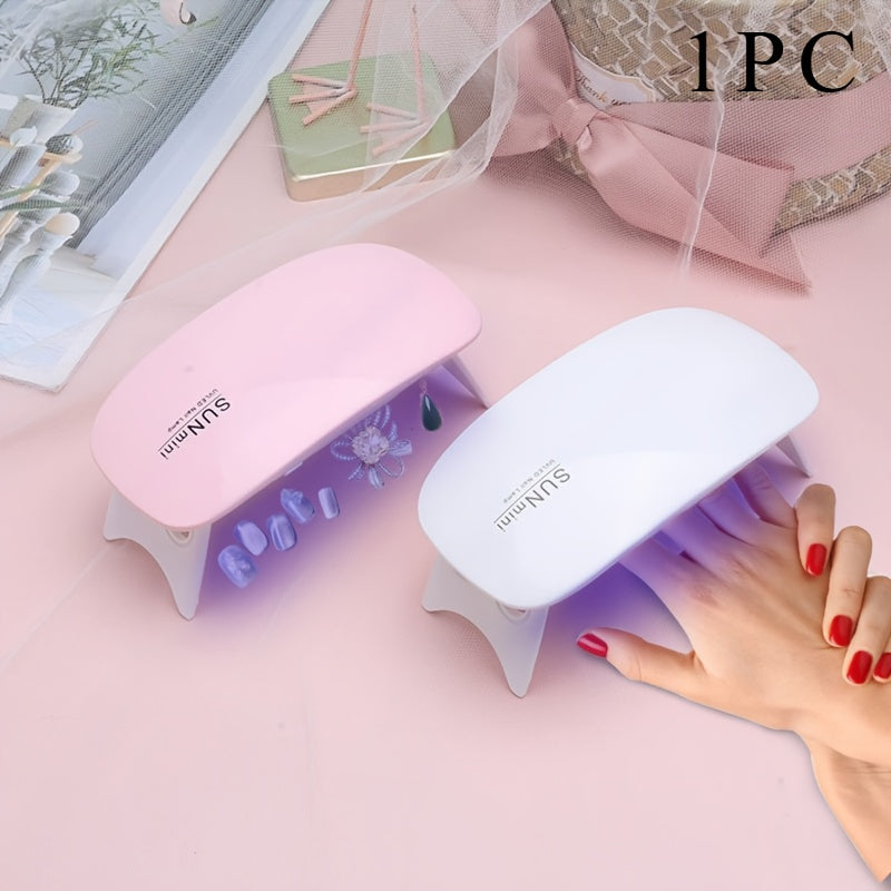 1/6/10pcs SOYTO Mini Lámpara LED para Uñas, Portátil en Forma de Ratón con Carga USB, Rosa y Blanco, Curado Rápido para Kits de Resina, Joyería, Cuidado de Uñas y Pies, Diseño Duradero en Plástico, Lámpara Recargable, Esencial para Creación de Joyas, Lám
