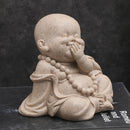 Figura de Monje de Resina Inspirada en Zen - "No Ver el Mal, No Oír el Mal, No Hablar el Mal" con Buda Sonriente, Perfecta para Decoración Interior/Exterior, Estatua de Temática de Dibujos Animados Versátil para Hogar y Jardín, Estatuas de Buda