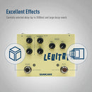 SONICAKE Pedal de efectos para guitarra con retraso y reverberación 2 en 1 - Levitación digital con retraso paramétrico y reverberación, control analógico, amarillo, conexión eléctrica de habitación, operación máxima de 36V, pedal de retraso para guitarr