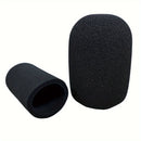 2 piezas de parabrisas de micrófono para Shure SM7B, cubierta de espuma de conector XLR, filtro antipop de reducción de ruido, accesorios de micrófono, negro, sin batería requerida para Shure SM7B