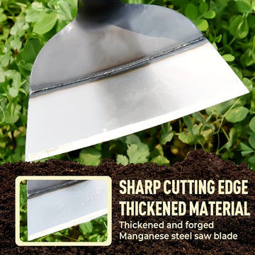 21/23/26 pulgadas, tres tamaños de azadas metálicas semiovaladas, herramienta duradera para desmalezar y limpiar césped, adecuada para jardinería y paisajismo, soldadura integrada sin mango de madera.