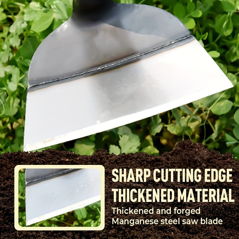 21/23/26 pulgadas, tres tamaños de azadas metálicas semiovaladas, herramienta duradera para desmalezar y limpiar césped, adecuada para jardinería y paisajismo, soldadura integrada sin mango de madera.