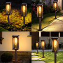 4pcs Luces Solares para Exteriores, IP44 Luminosas y Duraderas para Caminos de Paisaje Solar, Luces Solares para Jardín en Patio