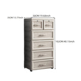 Armario de ropa de cinco capas de plástico, 50CM con ruedas, caja de almacenamiento de gran capacidad, organizador de vestuario, multiusos, no impermeable, forma rectangular