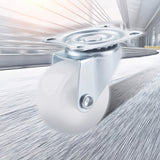 1 unidad de patín de rueda plana industrial de 2 pulgadas de alta resistencia, acabado de metal pulido, construcción duradera de metal y plástico para estanterías, carros, sillas de oficina y soportes de exhibición