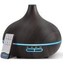 Difusor de aceites esenciales de 550 ml, difusor para el hogar con control remoto, tecnología de ondas sonoras 5 en 1, apagado automático, 4 configuraciones de tiempo, 7 luces LED para dormitorio, oficina o casa