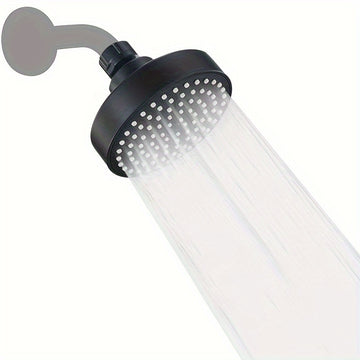1pc Cabezal de ducha redondo de pared y montaje colgante - Rociador de lluvia de alta presión, fácil instalación, boquillas de pegamento suave que evitan el bloqueo, ideal para el cuidado suave del cabello y la piel, accesorio esencial para el baño