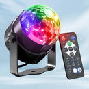 Luces de Fiesta con Bola de Discoteca LED de 7 Modos y Control Remoto - Luces Escénicas Activadas por Sonido para KTV, Decoración del Hogar, Cumpleaños, Halloween, Navidad y Bares de DJs - Alimentado por USB, Compatible con Múltiples Habitaciones, Ilumin