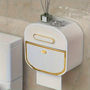 Caja De Almacenamiento De Papel Higiénico Para Baño, Soporte De Papel Higiénico, Contenedor De Papel Higiénico Montado En La Pared, Estante De Almacenamiento De Papel Higiénico Impermeable, Accesorios De Baño