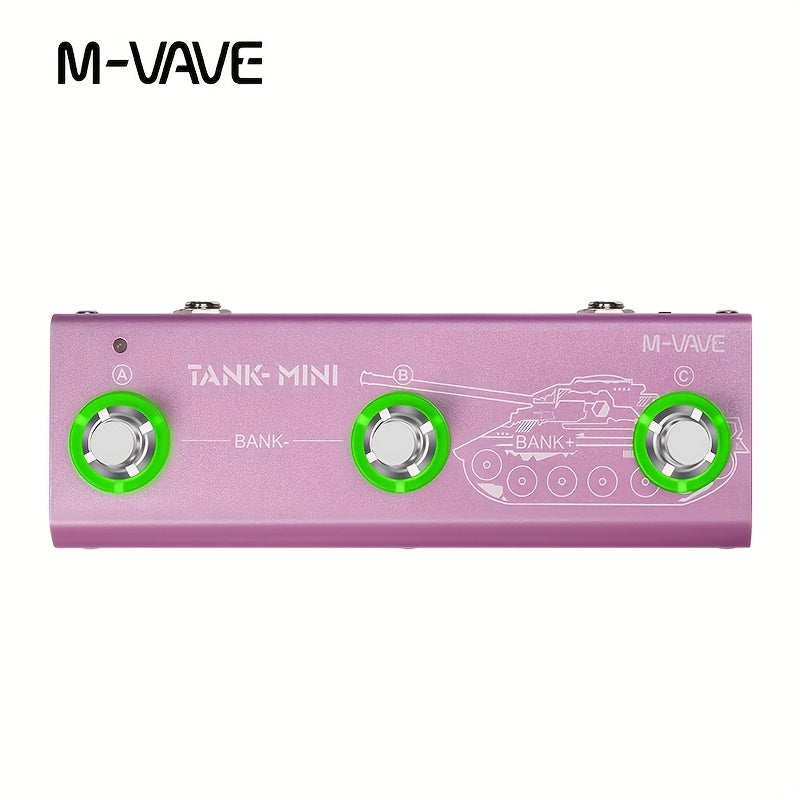 Pedal M-VAVE Tank Mini Multiefecto para Guitarra/Bajo con Soporte IR y OTG, Grabación Integrada, Cabina, Amp, Modulación, Retardo y Reverb