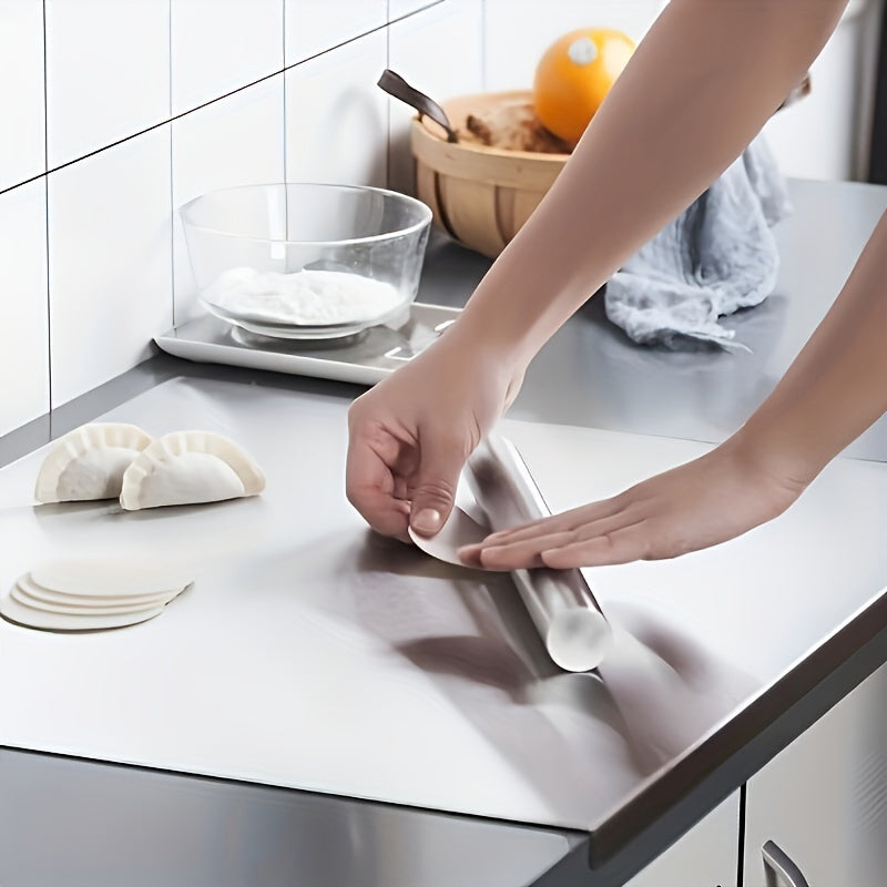 Tablero de corte de acero inoxidable con borde, tablero de hornear de alta resistencia para carnes, verduras y pan, fácil de limpiar.