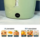 Mini estufa eléctrica con control de temperatura dual, sartén de viaje antiadherente para fideos, estufa, arroz - 1-3 personas, verde, enchufe estadounidense, 110V, electrodoméstico portátil, olla versátil, moderna, duradera.