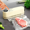 Kit compacto de selladora al vacío USB con pantalla digital - Sella rápido, incluye bomba y bolsas herméticas, ideal para conservar alimentos, botanas, carne, frutas y verduras - Diseño ahorrador de espacio, máquina de sellado al vacío de 36V