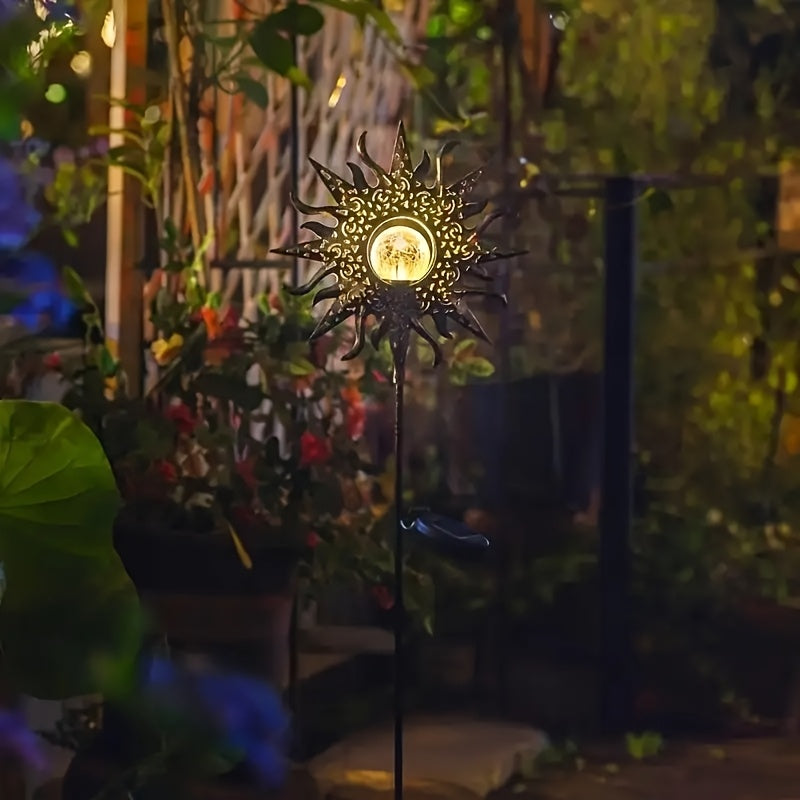 Luces Solares de Jardín IP65, Lámpara Decorativa con Diseño Solar, Regalo Perfecto para Amigos y Familia, Ideal para Iluminación Exterior en Céspedes, Jardines y Camping (Navidad, Halloween, Día de la Madre), Mejor Opción para Navidad