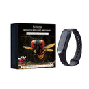 Muñequera Repelente de Mosquitos Electrónica Negra – Ajuste Cómodo, Disuasivo Físico para Insectos, No Tóxico, Diseño Unisex para Pesca y Actividades al Aire Libre, Incluye 2 Pilas Botón, Pulsera Unisex | Brazalete Elegante | Moderno y Portátil
