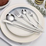 Juego de Cubiertos de Acero Inoxidable de 30 Piezas, Juego de Cuchillo Tenedor Cuchara, Juego de Vajilla, Incluye Juego de Cuchillo Tenedor Cuchara, Apto para Casa, Restaurante, Hotel, Fiesta, Boda, Lavavajillas