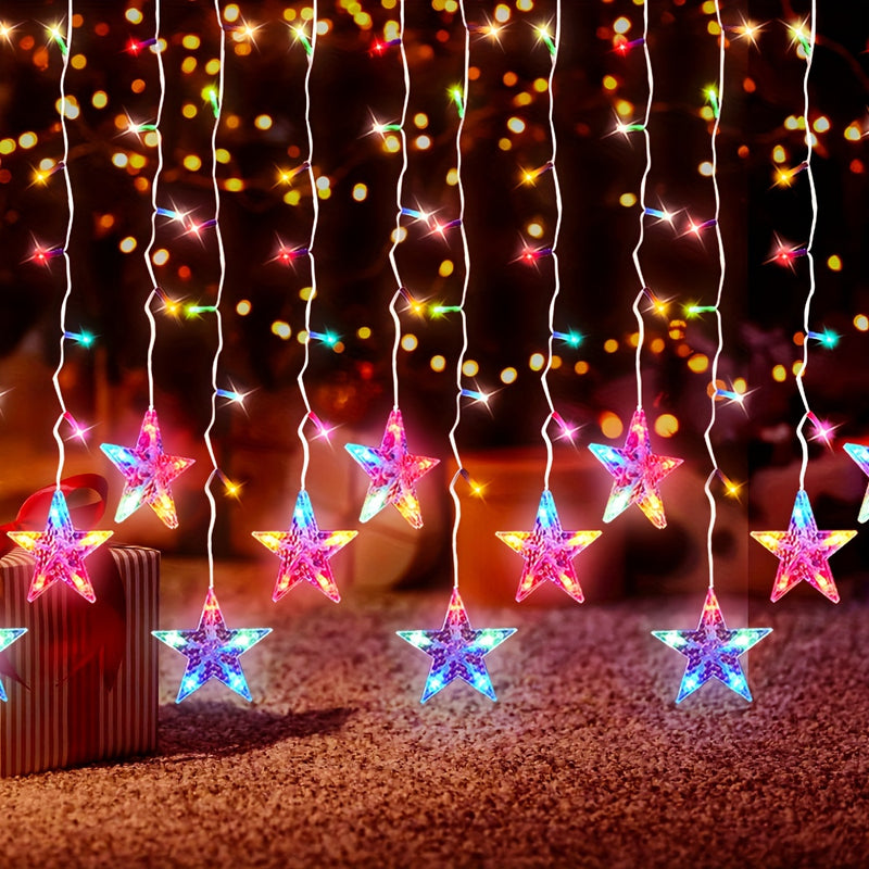 Encantadoras Luces de Cadena de Estrellas de 160 LED - Alimentadas por USB, 3.51 metros con 8 Modos de Iluminación para Regalos Perfectos, Bodas, Dormitorios y Fiestas (Batería No Incluida), Perfectas para Regalos de Navidad, Oficina Festiva, Dormitorio,
