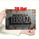 Letrero de metal plano 2D con diseño floral, 19.81x29.97 cm, ideal para decoración de hogar, jardín, patio, porche o terraza, regalo perfecto para amigos, idea de regalo festivo, decoración de pared vintage, duradero y resistente