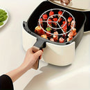 1 Juego de Parrilla para Freidora de Aire con 24 Brochetas, Cesta de Barbacoa de Acero Inoxidable para Carne y Verduras, Rótisserie Multifuncional, Accesorios para Fritura Profunda sin Voltear