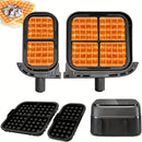 2 piezas de accesorios para freidora de aire con inserto de waffle, compatibles con Philips Airfryer Dual Basket 3000 Series 6L/3L, bandeja de waffle de silicona para Philips NA350, prensa de waffle belga, accesorio para freidora de aire.