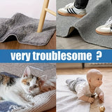 4/8/16/24/40pcs Sujetadores de Alfombras para Suelos de Madera Dura y Azulejos, Sujetadores Antideslizantes para Alfombras de Área, Cinta Adhesiva Reutilizable y Lavable para Alfombras de Área, Sujetadores de Alfombras Adhesivos de Doble Cara, Mantienen