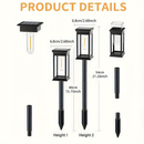 Luces solares IP44 para senderos exteriores - Iluminación de paisaje LED brillante con cubiertas plásticas duraderas, instalación fácil para jardín, patio, garaje y acera, luces decorativas solares exteriores, iluminación de jardín, diseño elegante, cont