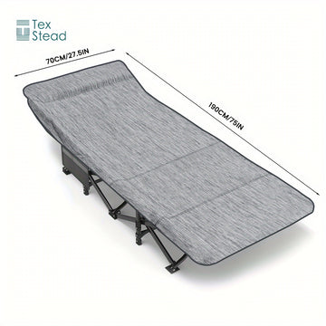 Cama Plegable Portátil para Acampar y Siestas en la Oficina - Cómoda, Estructura Metálica Duradera, No Necesita Electricidad, Ideal para la Playa y Uso al Aire Libre