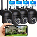 OURLIFE Cámara de Seguridad Exterior con Detección de Humanos/Mascotas, 1080P HD WiFi, Pan-Tilt, Audio Bidireccional, Alertas de Movimiento, Alimentación USB, Visión Nocturna, Inalámbrica IP, para Hogar/Negocio/Oficina, Monitoreo de Mascotas, Diseño de A