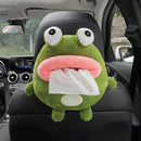 Caja de pañuelos en forma de pato adorable, Lindo soporte de pañuelos colgante para coche, Decoración de coche creativa.