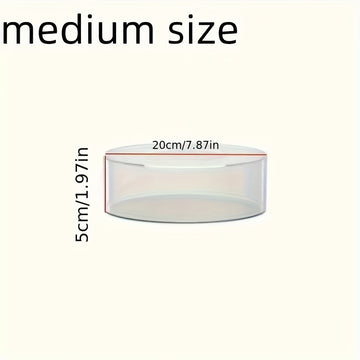 Soporte Redondo de Acrílico Transparente de 5.0 cm de Alto para Pastel, Boda DIY con Relleno Aleatorio y Soporte de Exhibición Combinado, Apilable, para Bodas, Cumpleaños, Decoraciones de Mesa, Suministros para Fiestas Sin Luz