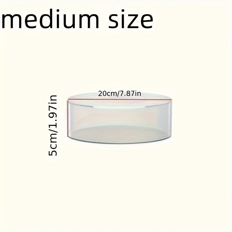 Soporte Redondo de Acrílico Transparente de 5.0 cm de Alto para Pastel, Boda DIY con Relleno Aleatorio y Soporte de Exhibición Combinado, Apilable, para Bodas, Cumpleaños, Decoraciones de Mesa, Suministros para Fiestas Sin Luz