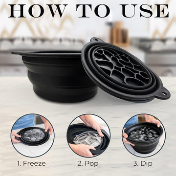 Baño de Hielo Portátil Plegable con Rejilla Desmontable y Borde Ergonómico a 30° - Taza Compacta para Relajación, Ideal para Viajes, Camping y Hogar, Fácil de Limpiar, Perfecto para Rostros en Movimiento