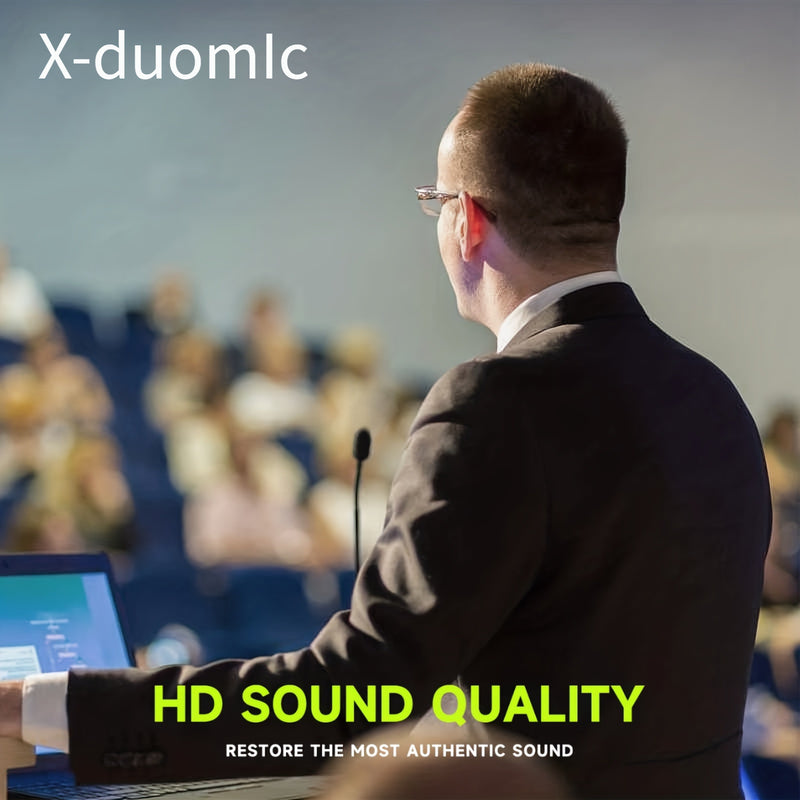 X-DUOMIC D38 Micrófono de plataforma con cable para voz de escritorio, tubo de cuello de ganso para conferencias
