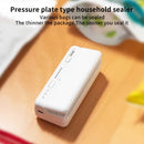 Selladora Mini para Uso Doméstico, Máquina de Sellado para Snacks, Clip Antihumedad, Sellador Portátil Compacto para Bolsas Plásticas - Dispositivo Recargable USB con Batería Integrada, Regalo de Cumpleaños, Regalo de Halloween, Blanco