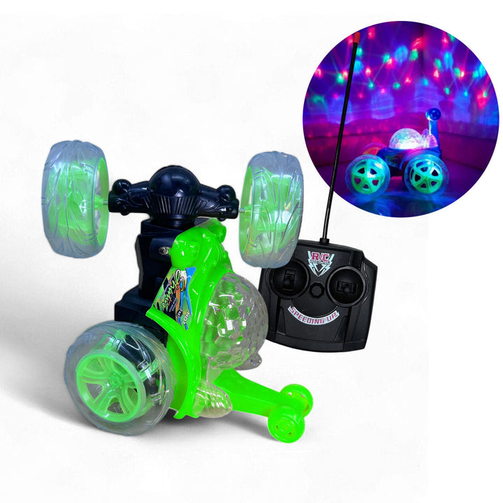 Carro Loco de Juguete Giratorio Control Remoto Luces y Sonido 9802M-9