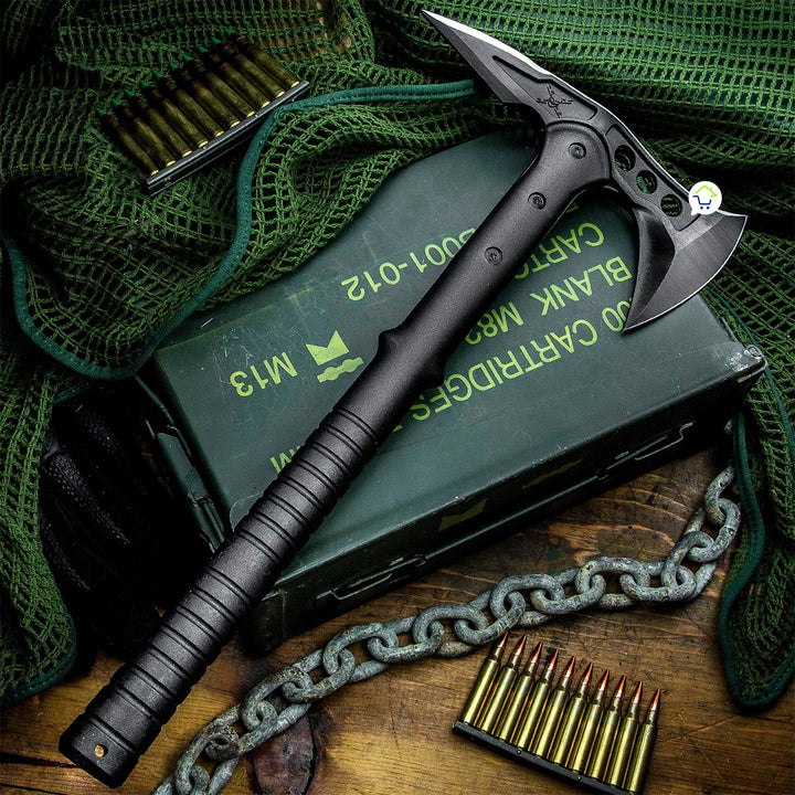 Hacha Táctica Camping Acero Inoxidable Resistente Funda FT001