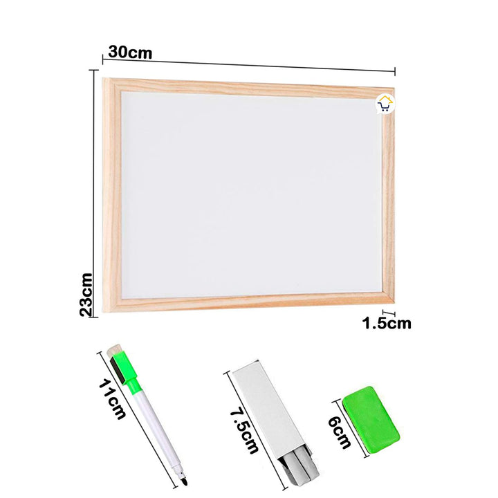 Tablero Doble Cara Didáctico Multiusos Pequeño Marcador Tiza GM1903