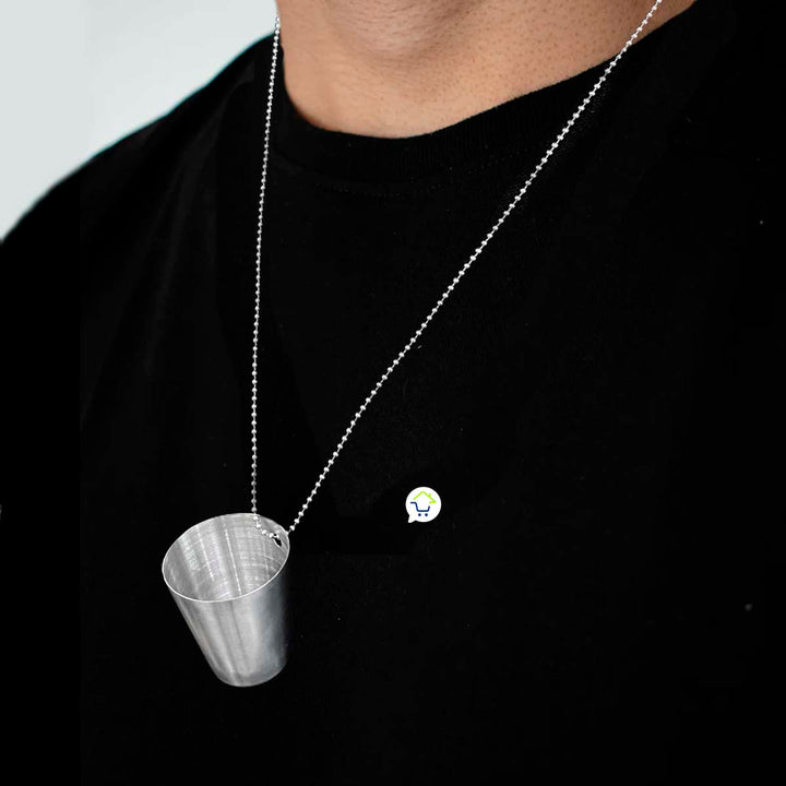 Collar Copa x2 Tequilera Shot Acero Inoxidable Fiesta 23 ml CSHT1