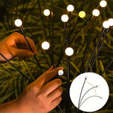 Luces de Hadas Luciérnagas x2 LED Jardín Panel Solar 6 Luces Impermeables C2003