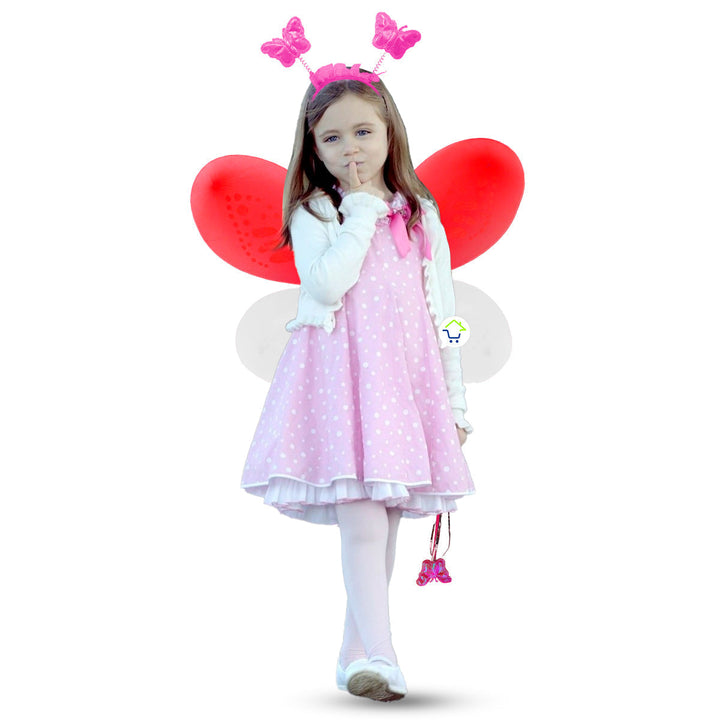 Disfraz De Mariposa Hada Alas Diadema Varita Halloween OF491