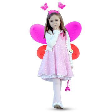 Disfraz De Mariposa Hada Alas Diadema Varita Halloween OF491