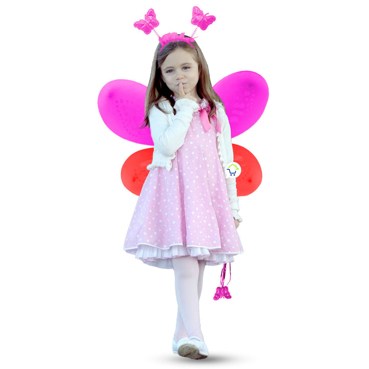 Disfraz De Mariposa Hada Alas Diadema Varita Halloween OF491