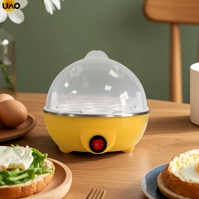 Cocinador de Huevos Mini, Tapón Transparente, Gran Capacidad de Vapor, Olla Multifuncional Automática, Ideal para Desayunos Nutritivos. Puede Hacer Huevos, Fideos al Vapor, etc. Base de Acero Inoxidable de Grado Alimenticio. Accesorio de Cocina Automátic