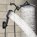 1 conjunto de cabezal de ducha de lluvia, 28cm de alto presión, con brazo de extensión ajustable de 27,5cm y 7 configuraciones, cabezal de ducha de mano con rociador, accesorios para baño, conjunto completo de accesorios para baño.