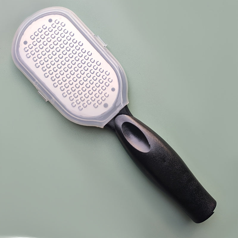 1pc Lima Profesional de Acero Inoxidable para Pies y Uñas - Diseño Antisalpicaduras, Mango Ergonómico para Exfoliar Cutículas en Talones, Uñas de los Pies y Manos - Esencial para Spa en Casa y Pedicura, Exfoliación Manual | Diseño Amigable al Usuario | E