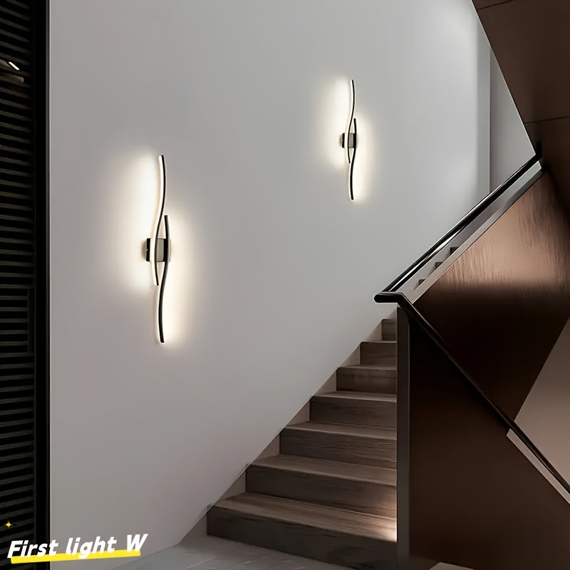 Luz de techo LED moderna con forma de ola, montaje semienterrado de metal, brillo ajustable, acabado cromado pulido, brillo dorado cálido, instalación fácil, compatible con Alexa, ideal para dormitorio, sala de estar, cocina, baño, villa, restaurante, ca