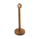 1 unidad de soporte de toalla de papel de cocina de madera rústica, diseño de montaje vertical a ras, soporte de almacenamiento de película sin taladro, organizador de encimera