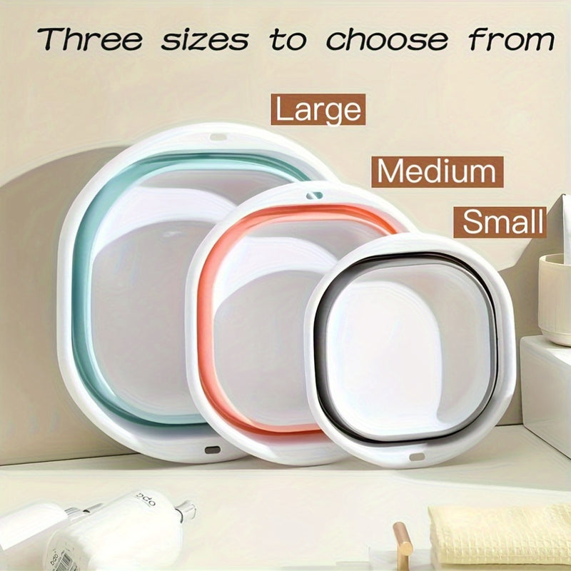Fregadero plegable de 12 opciones - Lavabo portátil, material plástico duradero, adecuado para viajes, hogar, uso como lavado facial, baño de pies, fregadero de ducha para baño y autocaravana, regalo de almacenamiento para el hogar.